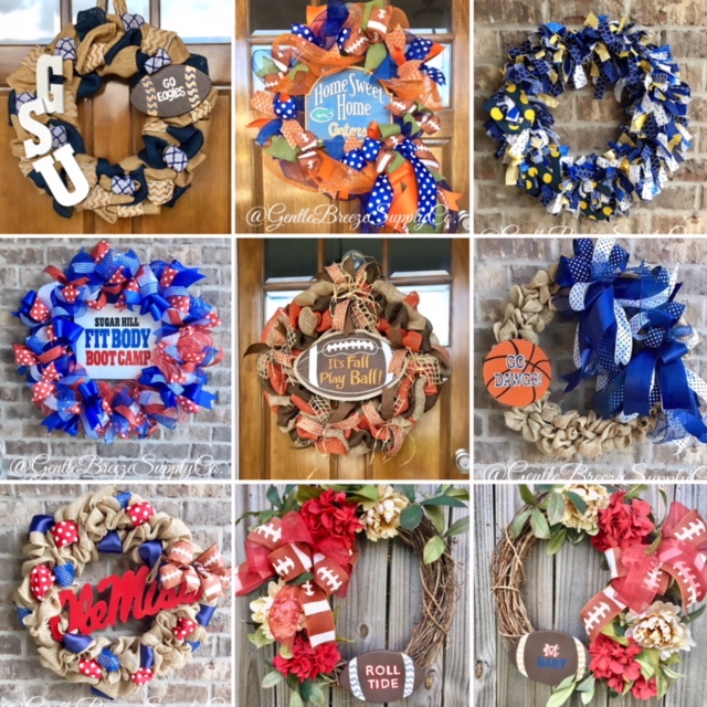 Sports Wreath, Game Day Wreath, Fall Wreath, Football Wreath,