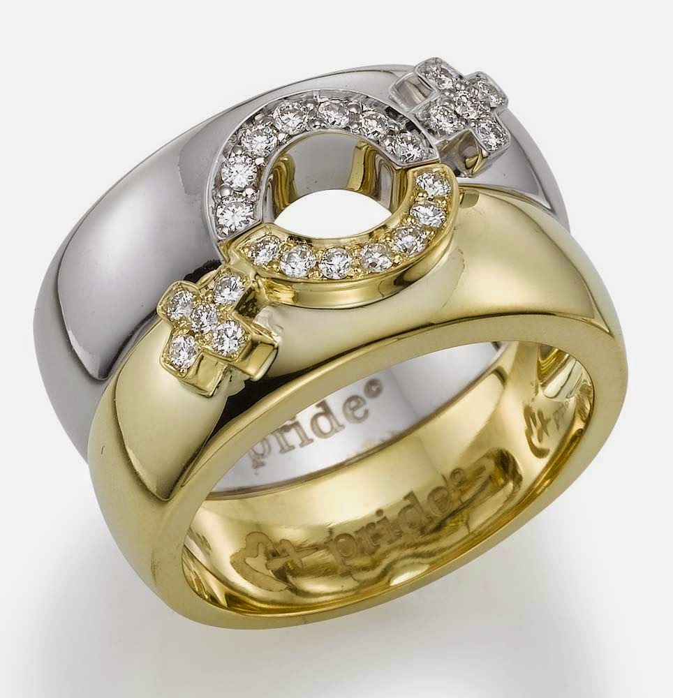  Lesbian  Wedding  Ring  Sets Australia White  and Gold  Model