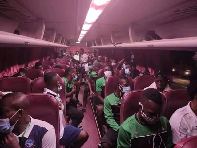 This is why we are Africans, Rahimo FC and Enyimba left the Stadium in same Bus even after a painful defeat for the Burkina Faso side