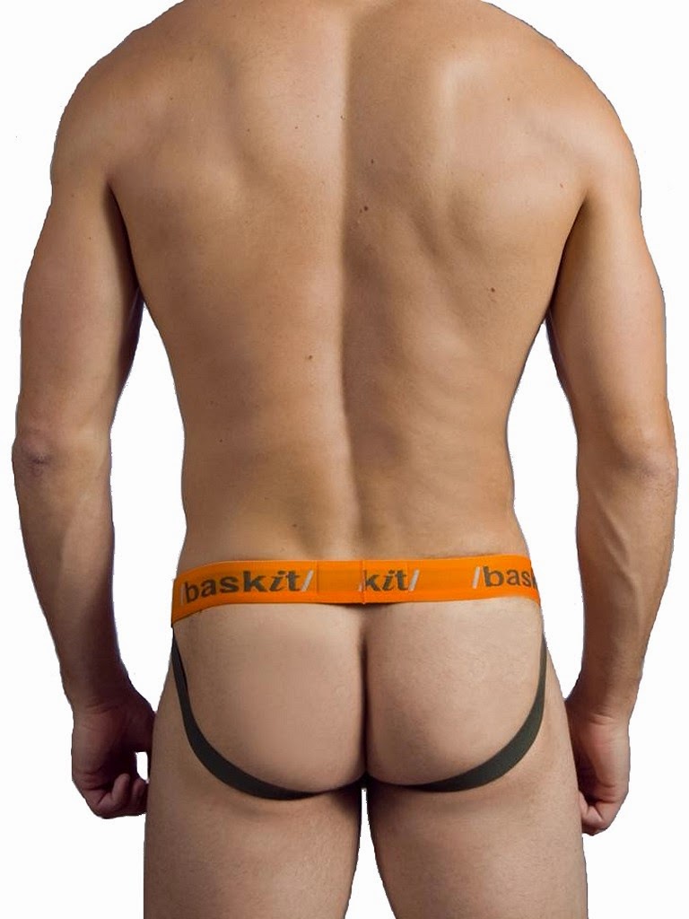 baskit Contrasts Jock Bronze Green Vermilion Orange Back Cool4Guys