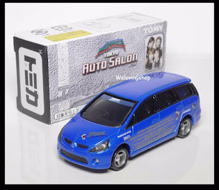 TOMICA TOKYO AUTO SALON LOTTO 6 MITSUBISHI GRANDIS 1/64 TOMY Diecast Car BLUE