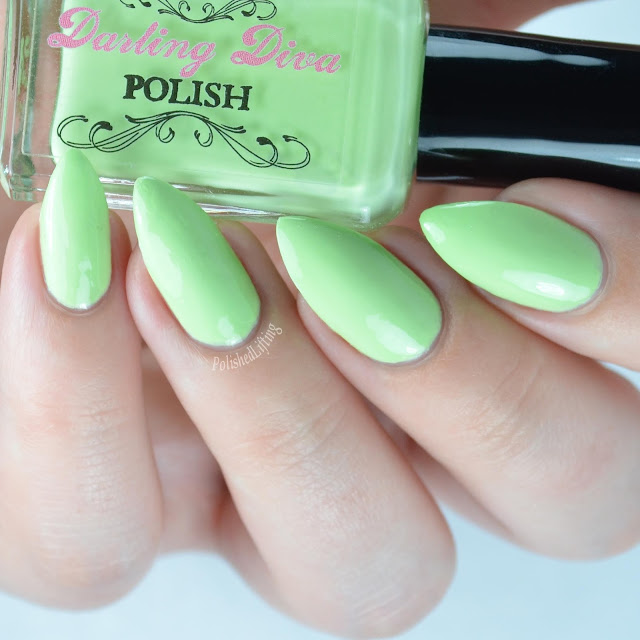 pastel green nail polish