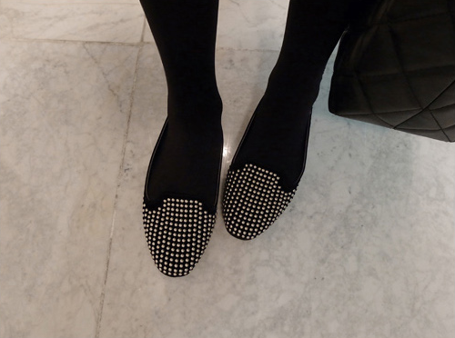 Round Studded Loafers