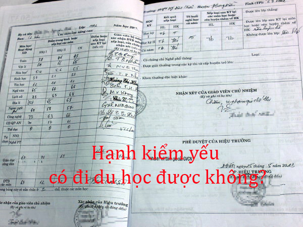 Hỏi đáp: Hạnh kiểm yếu có đi du học được không?