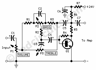 Simple Tone Control Circuit Diagram