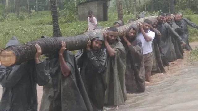 Army used local resources available in area and built the bridge.