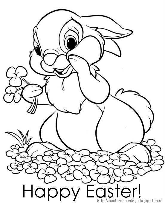 Easter Bunny Coloring Pictures 9
