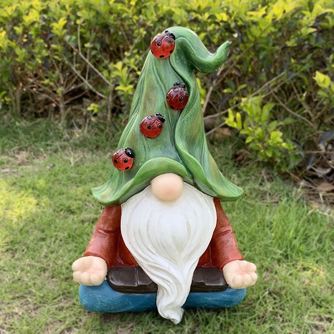 Enjoylife Garden Lawn Gnome Dwarf Dwarf Decorative Statue Toys Solar LED Night Light