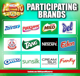 Kapuso Milyonaryo 2016 Participating Brands, GMA 7 Kapuso Milyonaryo 2016, Philippines promo contest, KM2016