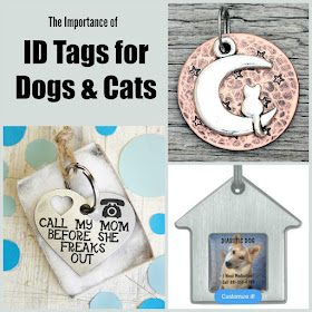 Would you freak out if your pet went missing? Get one of these customizable dog or cat ID tags!