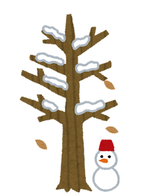 冬の木のイラスト