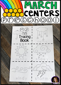 Are you looking for fun and simple thematic centers that you can prep quickly for your preschool classroom?  Preschool March Centers was created for children ages 4-6 and mature 3 year-olds (looking for a challenge).  