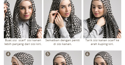 Cara Memakai Hijab Segi Empat Modern ala Dewi Sandra 