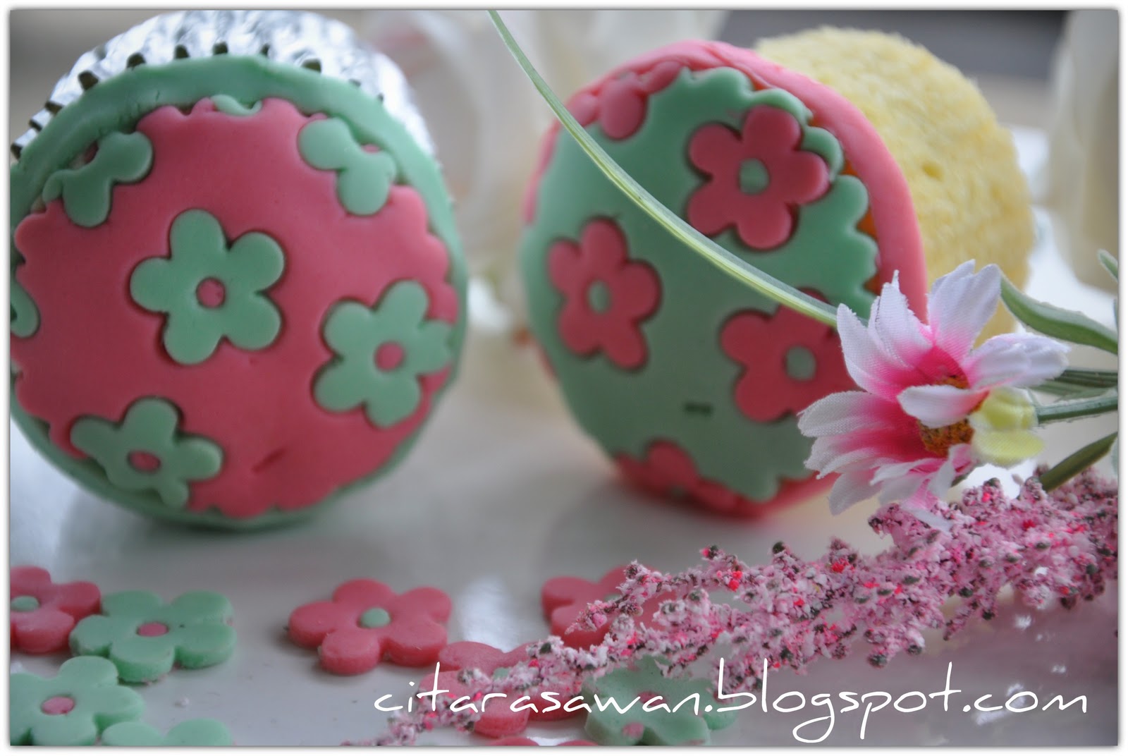 Hiasan Fondant Cupcake (Si Manis Bunga) / Fondant Cupcake 