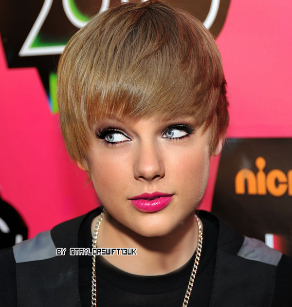 Taylor Swift cuts her hair to look like Justin Bieber 