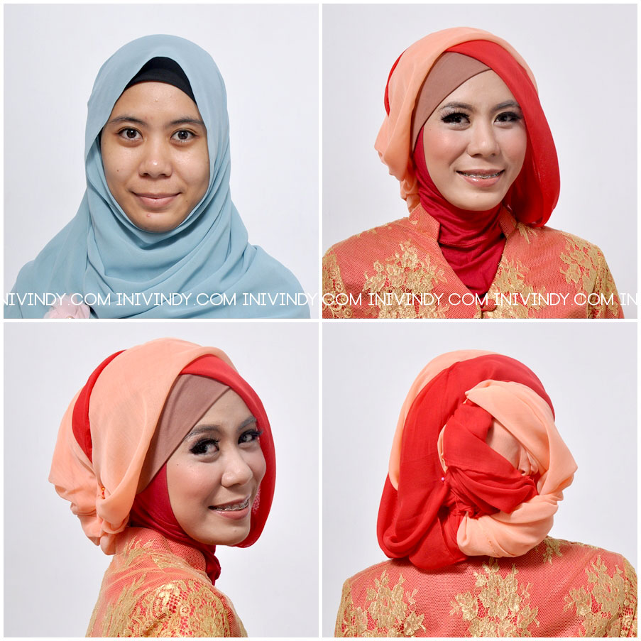 Ini Vindy Yang Ajaib Make Over Dan Hijab Style Pakai Merah Siapa