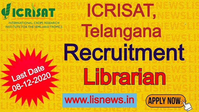 Academic Librarian at ICRISAT, Telangana