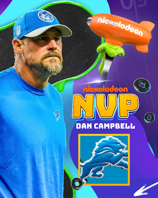 Detroit Lions head coach Dan Campbell wins NFL Slimetime's first-ever NVC award