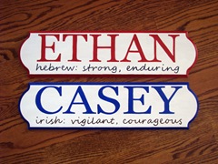 name plaques ethan&casey