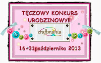 http://craftmaniapl.blogspot.com/2013/10/urodzinowe-wyzwanie-teczowy-konkurs.html