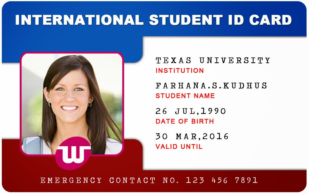 International Student ID Card Template - 03