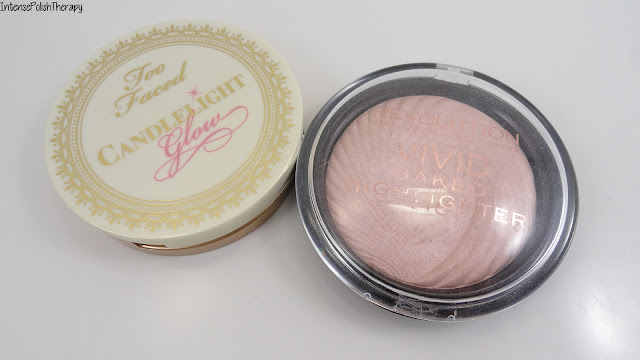 Makeup Revolution Vivid Baked Highlighter & Too Faced Candlelight Glow