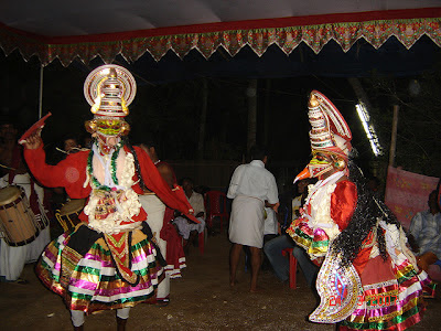 picture of Garudan Thookkam in Goddess Kali Temples of Kerala during Bharani Festival