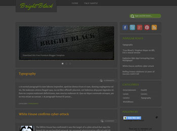 bright black blogger template