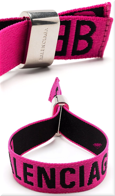 ♦Balenciaga pink logo party bracelet #balenciaga #jewelry #pink #pantone #brilliantluxury