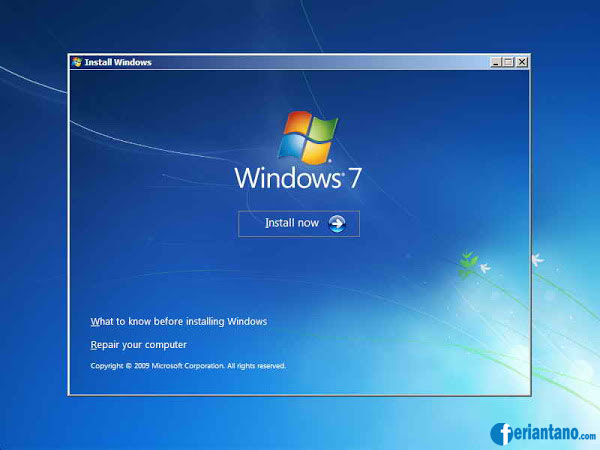 Cara Install Ulang Windows 7 Lengkap Dengan Gambar - Feriantano.com