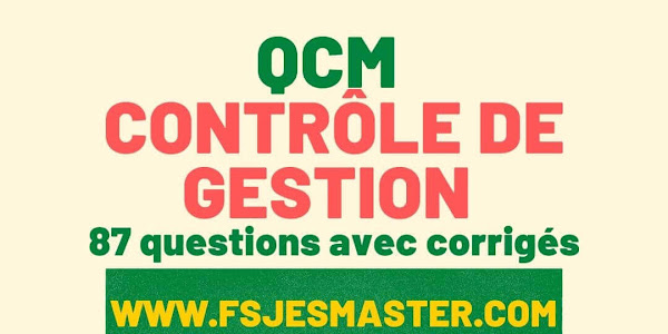QCM corrigé du Contrôle de Gestion 87 questions