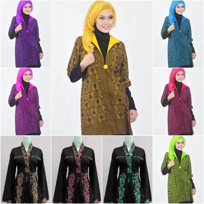 Update lagi model baju batik muslim  terbaru aneka warna
