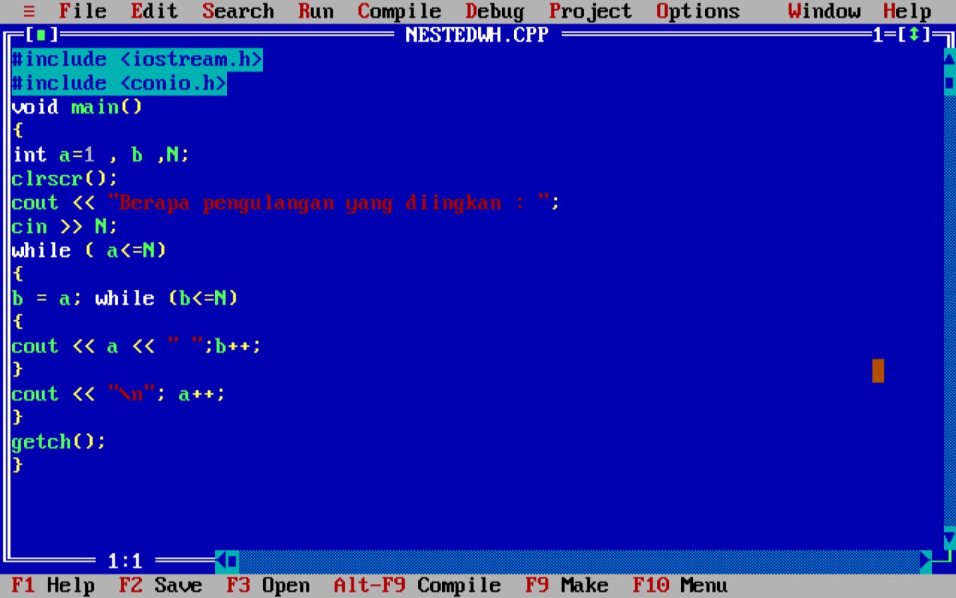 FARISABUN: CONTOH PROGRAM C++: Looping FOR, WHILE, DO 