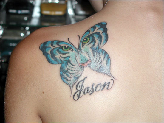 Blue butterfly tattoo tattoo drawing games star tattoo on the wrist