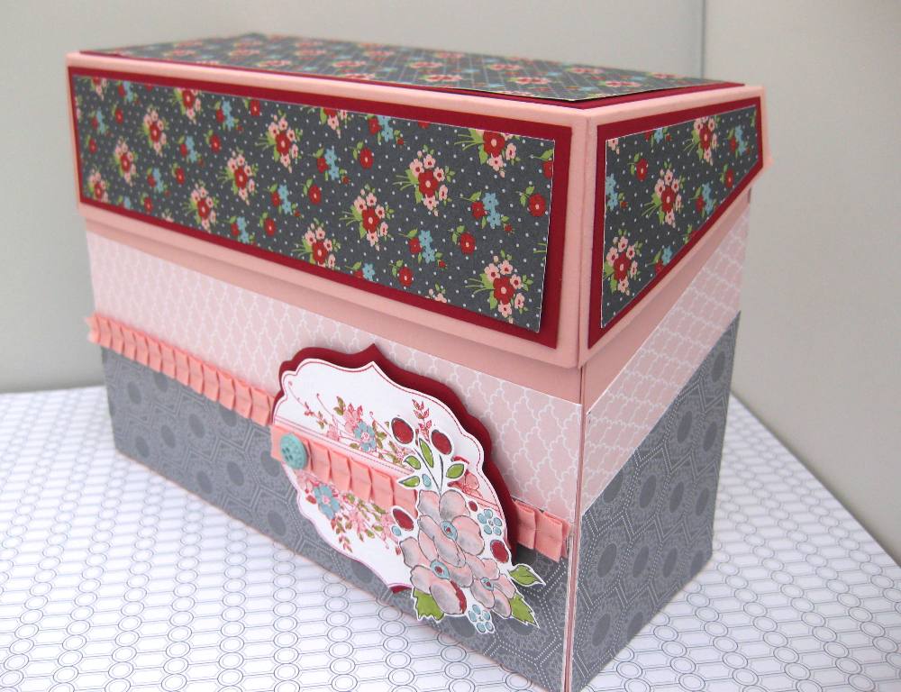 I couldn't resist using them to make another of my Recipe Index Card Boxes