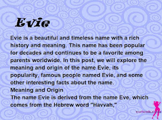 meaning of the name "Evie"