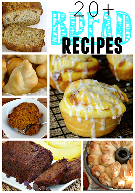 20 Bread Recipes at GingerSnapCrafts.com