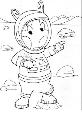 Uniqua Backyardigans como astronauta para colorear