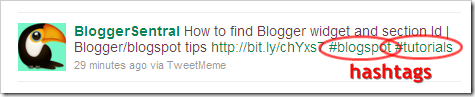 twitter hashtag