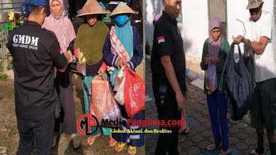 Sinergitas Ditpolairud Polda Banten dan GMDM Kota Cilegon Bagikan Puluhan Paket Sembako