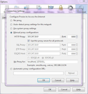 changing proxy in firefox