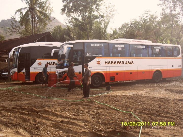 Garasi bis poharapanjaya trenggalek ~ bus harapanjaya