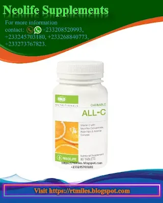 Neolife (GNLD) Chewable All-C helps protect body fluids and the watery portions of cells from free-radical damage linked to cardiovascular disease, cancer, cataracts, declining immunity, and premature aging.