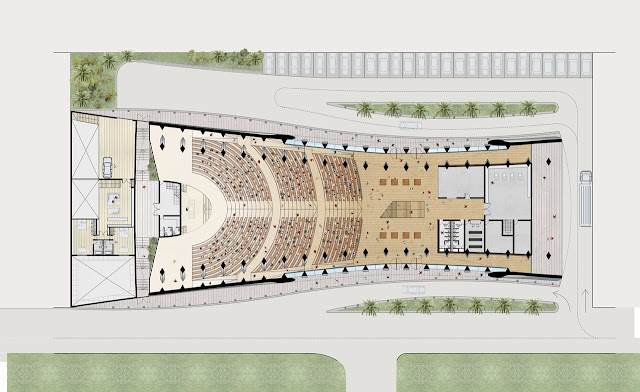 Floor plan of the new modern church