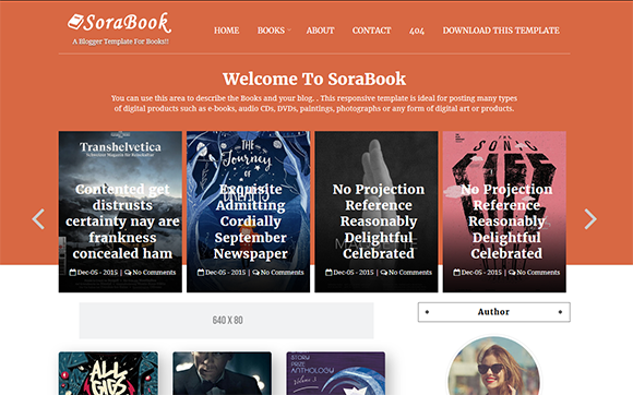 SoraBook Blogger Template (Premium Download)