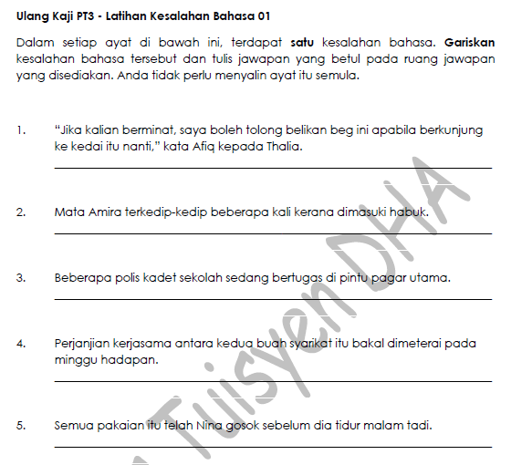 Fun Crayons EduSpace: Latihan Kesalahan Bahasa PT3 