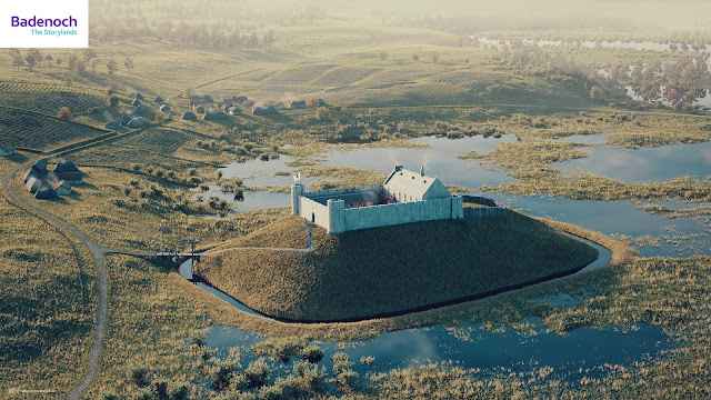 Digital reconstruction of Ruthven Castle by Bob Marshall
