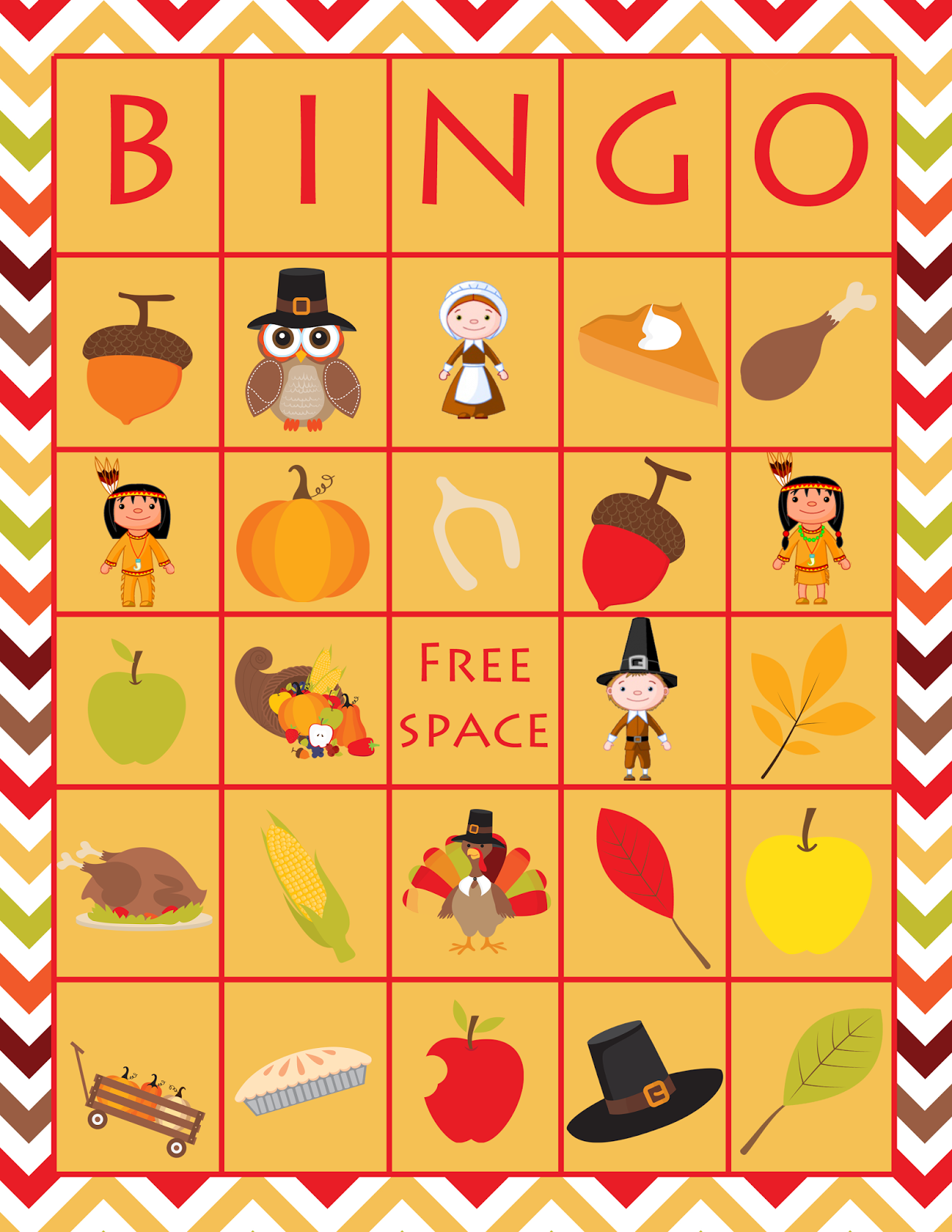 Thrifty Nifty Family Of Five Weekend l Thanksgiving Bingo Printable