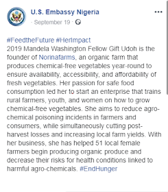 US Honours Nigerian Lady For Contribution Towards Farming [Photo]