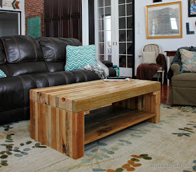 pallets, build it, coffee table, reclaimed wood, salvaged, http://bec4-beyondthepicketfence.blogspot.com/2016/02/building-lessons-pallet-coffee-table.html